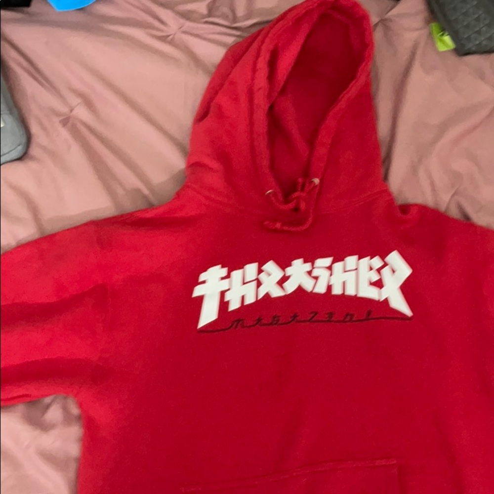 red thrasher hoodie